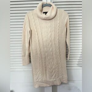 Banana Republic Cream Cowl Neck Sweater Dress XXS petite